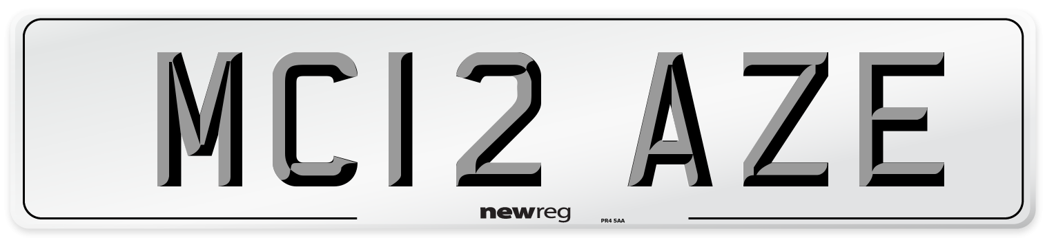 MC12 AZE Number Plate from New Reg